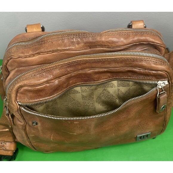 RARE VHTF A.S. 98 Brewer Backpack Brown Distressed Leather Medium Size - Picture 9 of 16